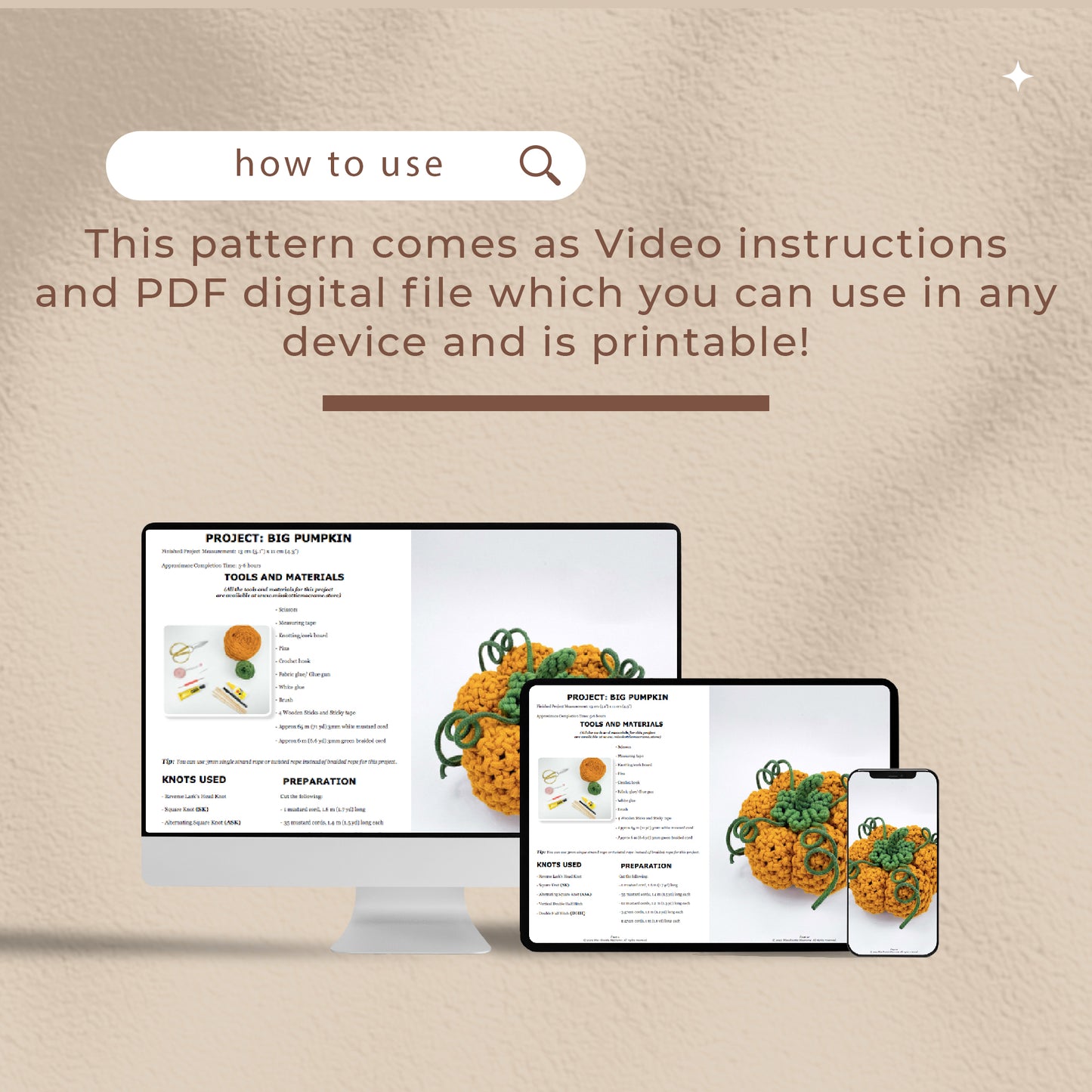 Pumpkin - Digital PDF and Knot Guide