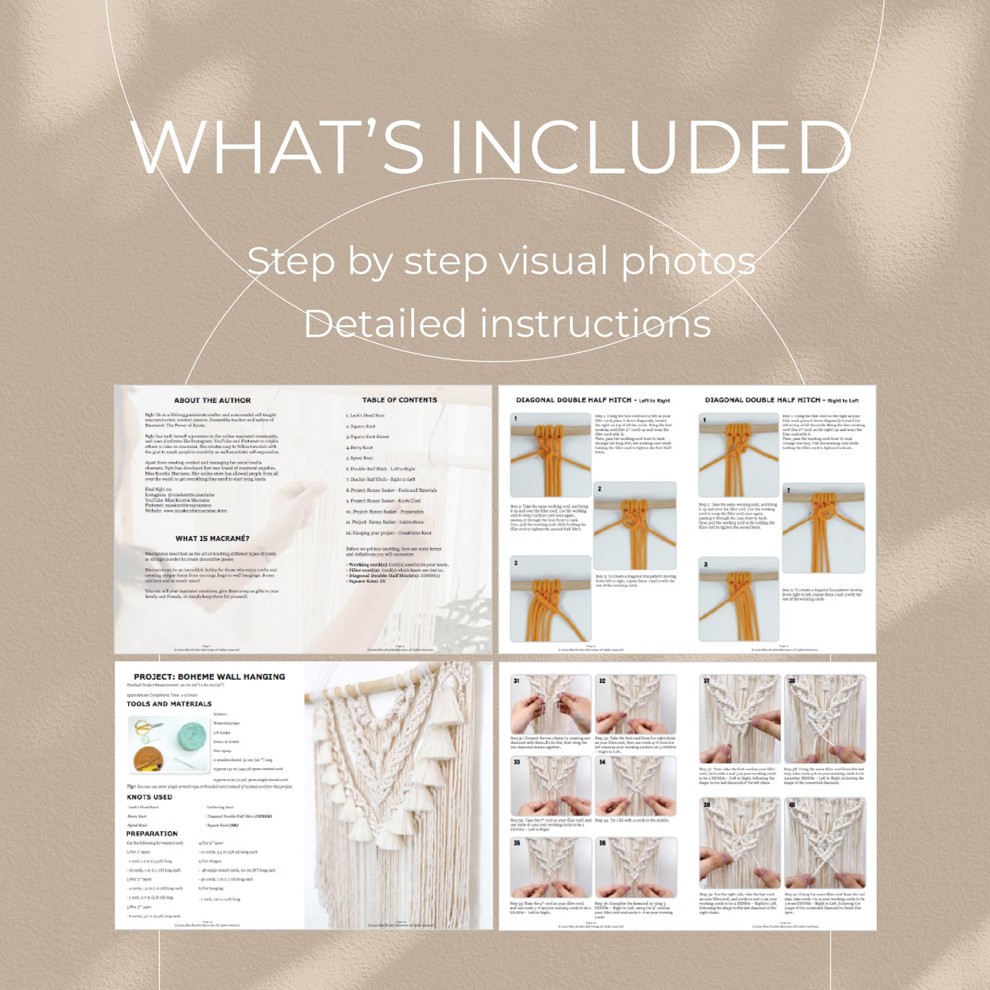 Boheme Wall Hanging- Digital PDF and Knot Guide