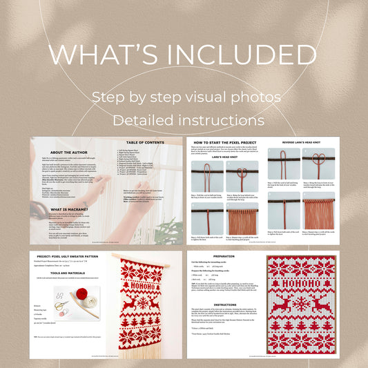 Christmas Ugly Sweater Pixel Pattern - Digital PDF and Knot Guide