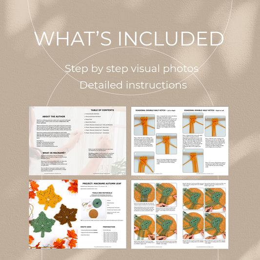 Macrame Autumn Leaf - Digital PDF and Knot Guide