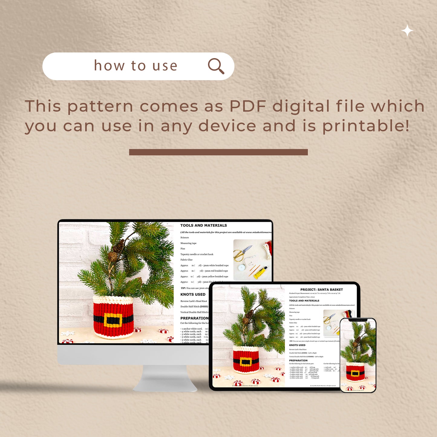 Weihnachts stern-Digitaler PDF-und Knauf führer