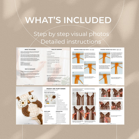 Owl Plant Hanger - Digital PDF and Knot Guide