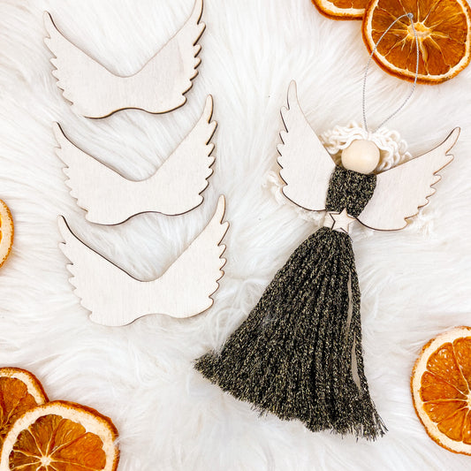 3pcs - Laser Cut Angel Wings