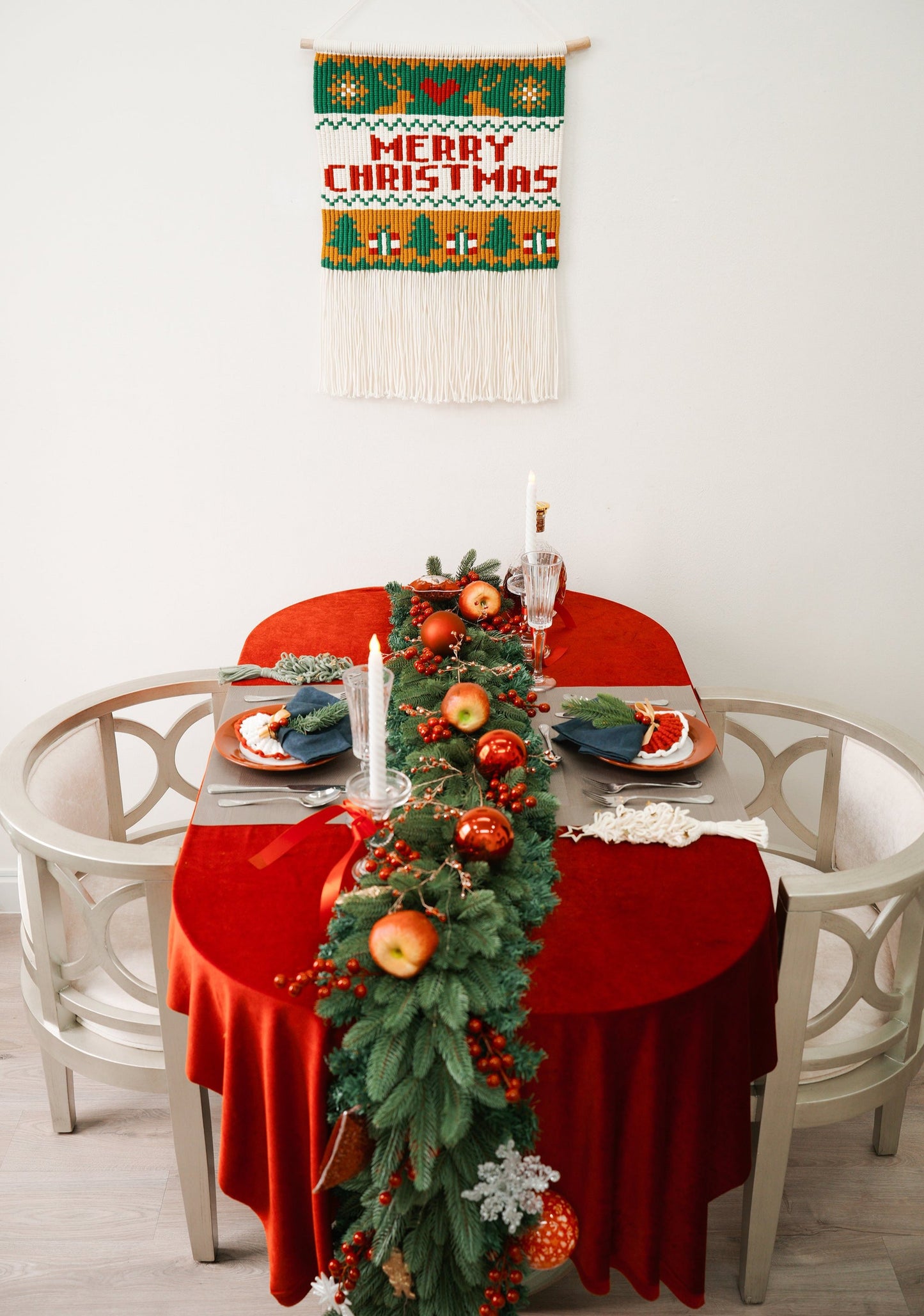 Merry Christmas Pixel Pattern - Digital PDF and Knot Guide