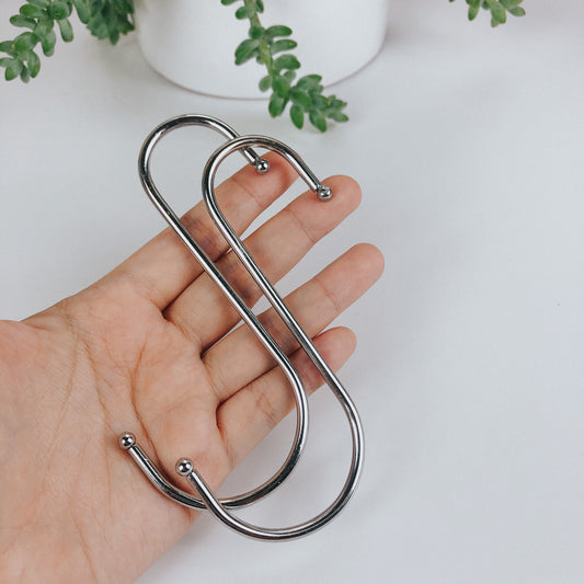 2Pcs - Stainless Steel S Hooks