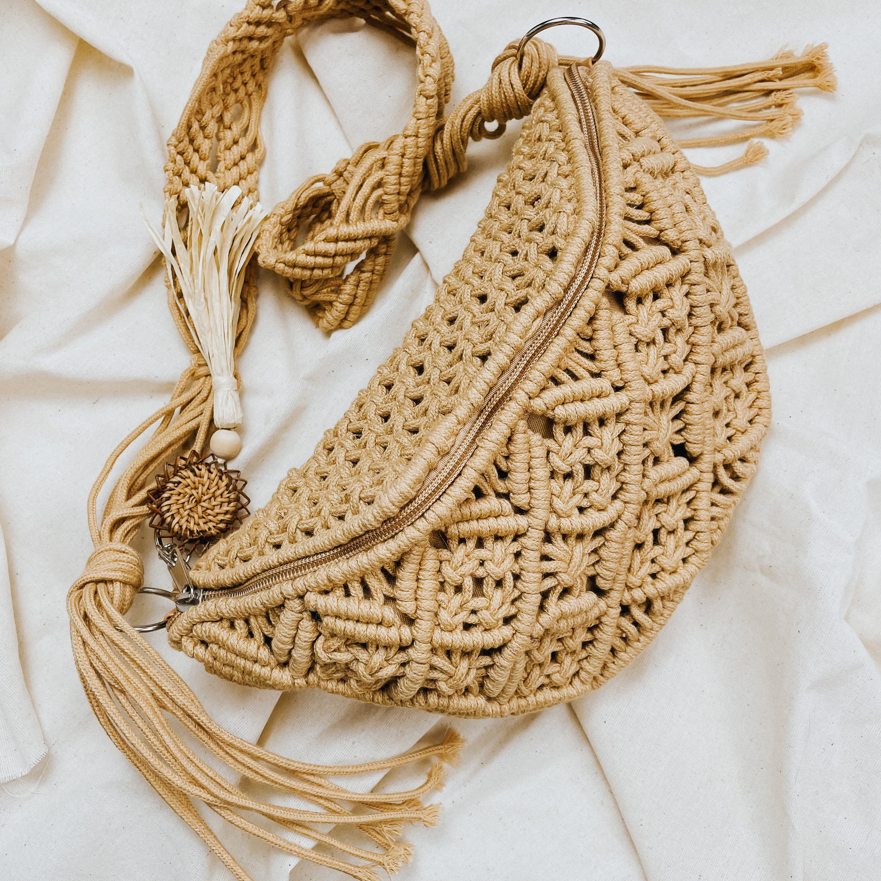 Macrame deals belt bag