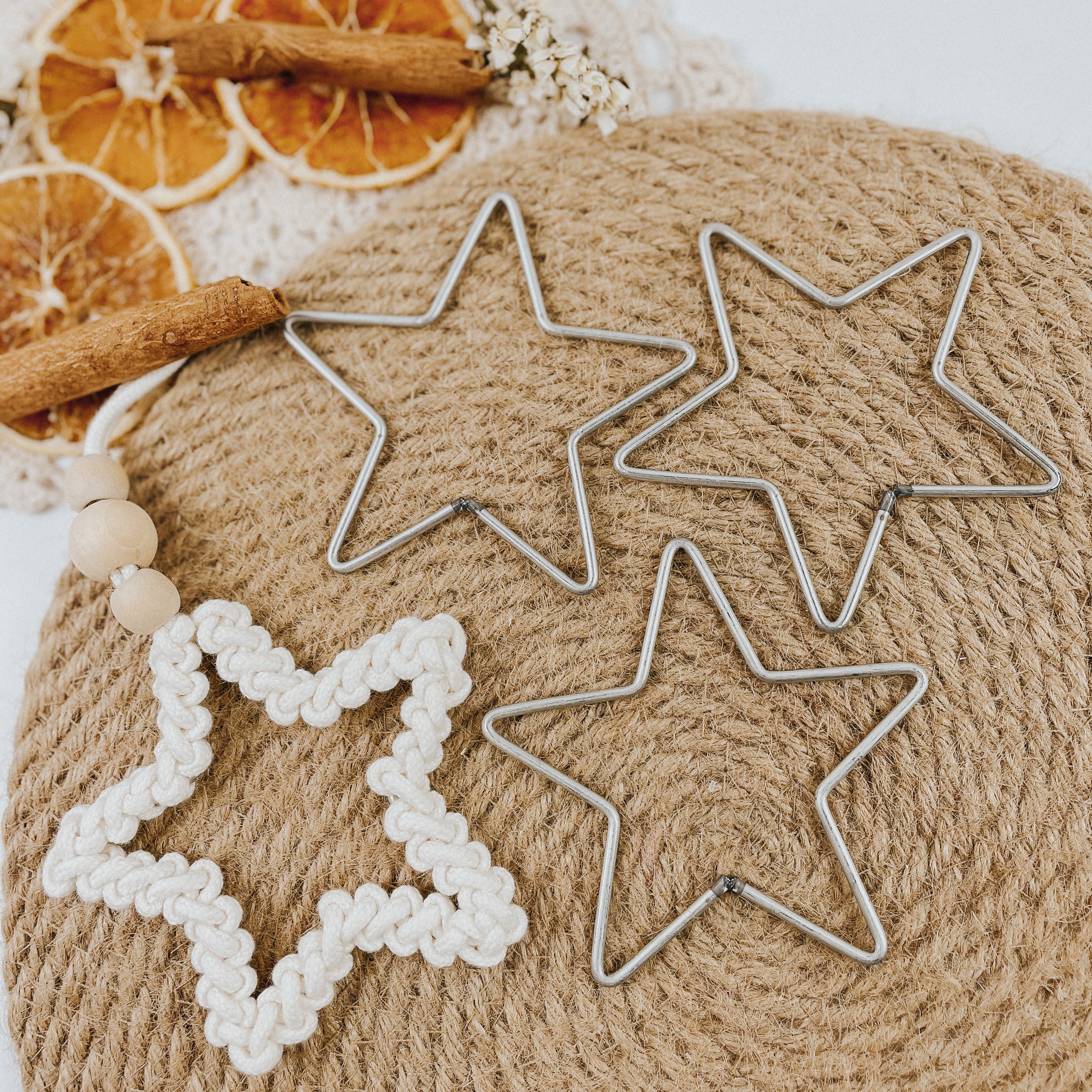 Cerchi di stelle in metallo per ornamenti natalizi/acchiappasogni - Mo