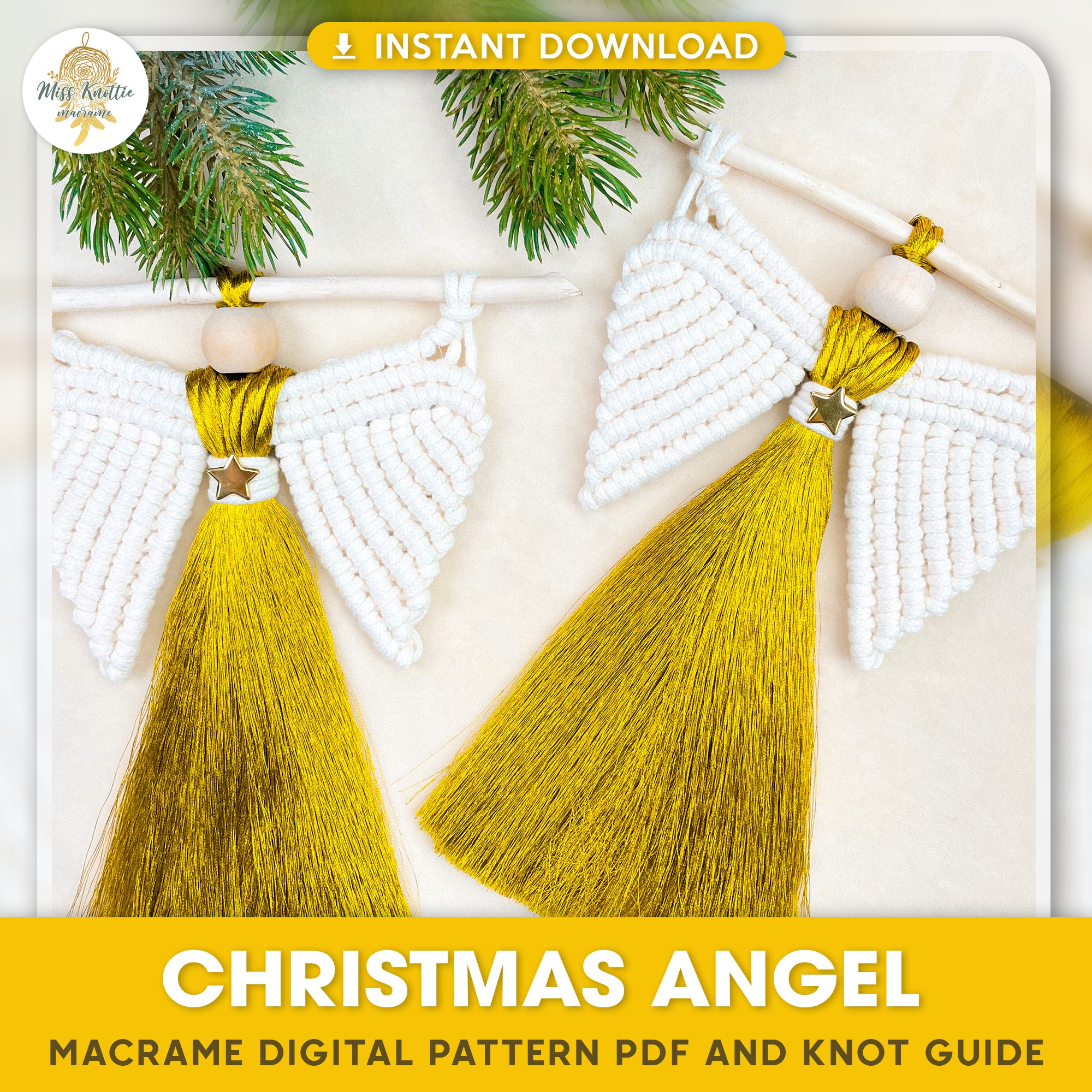 (PRE-ORDEN) Ángel de Navidad - PDF digital y guía de nudos