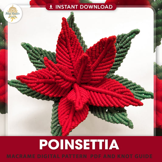 Macrame Poinsettia - Digital PDF and Knot Guide