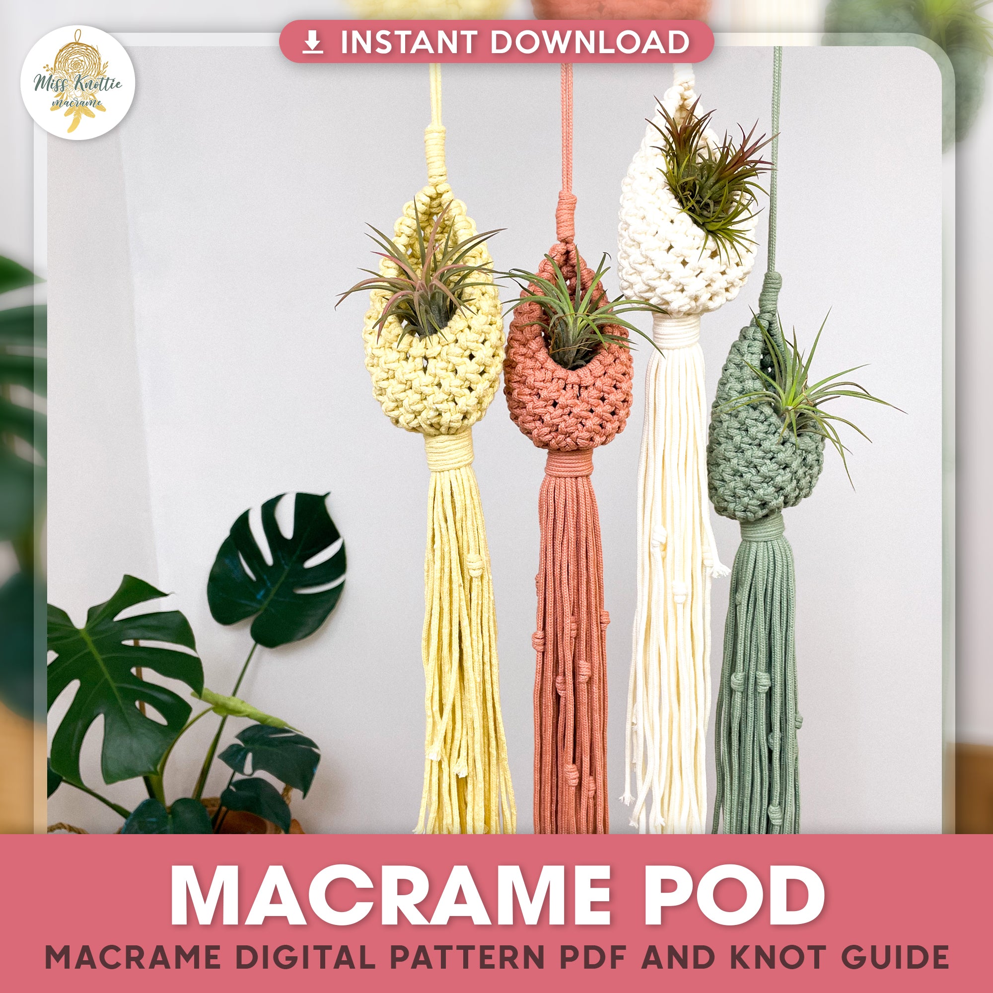 Macramé Pod - PDF digital y guía de nudos