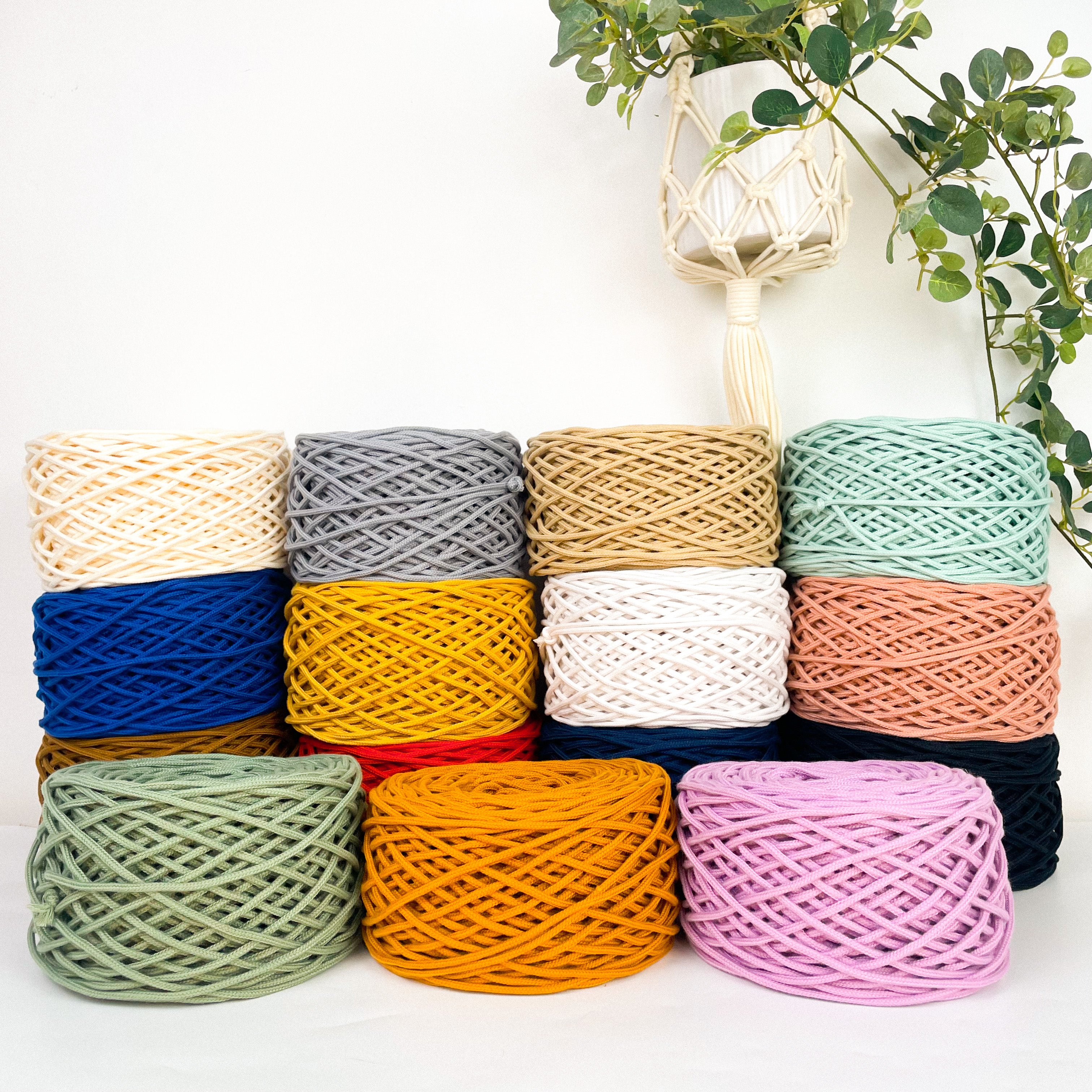 3mm Braided Cotton Cord x 100 yd