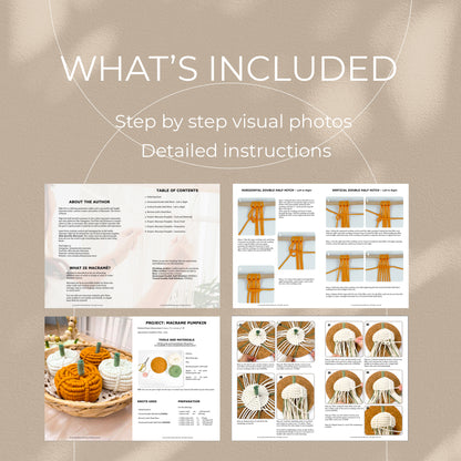 Macrame Pumpkin - Digital PDF and Knot Guide