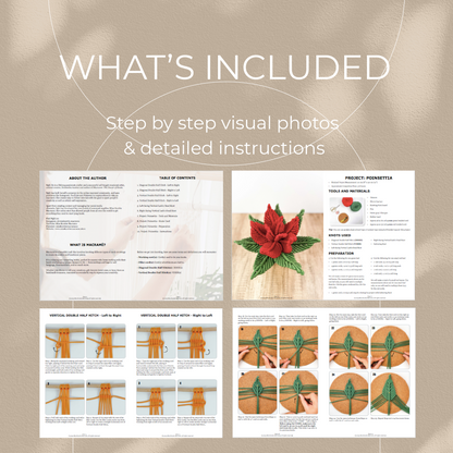 Macrame Poinsettia - Digital PDF and Knot Guide