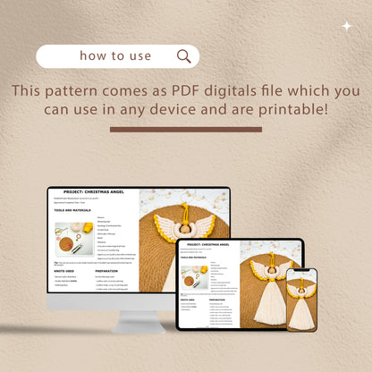 Macramê 3D Limão - PDF digital e guia de nós