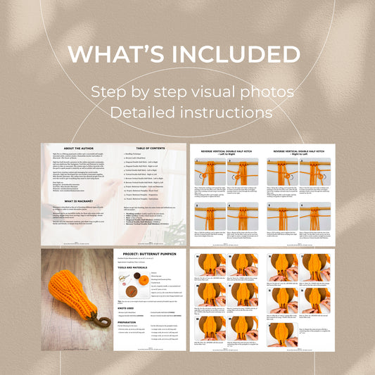 Macrame Butternut Pumpkin - Digital PDF and Knot Guide