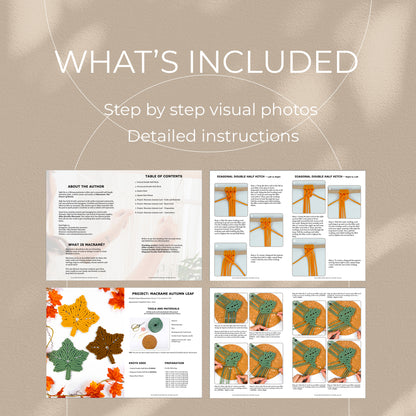 Macrame Autumn Leaf - Digital PDF and Knot Guide