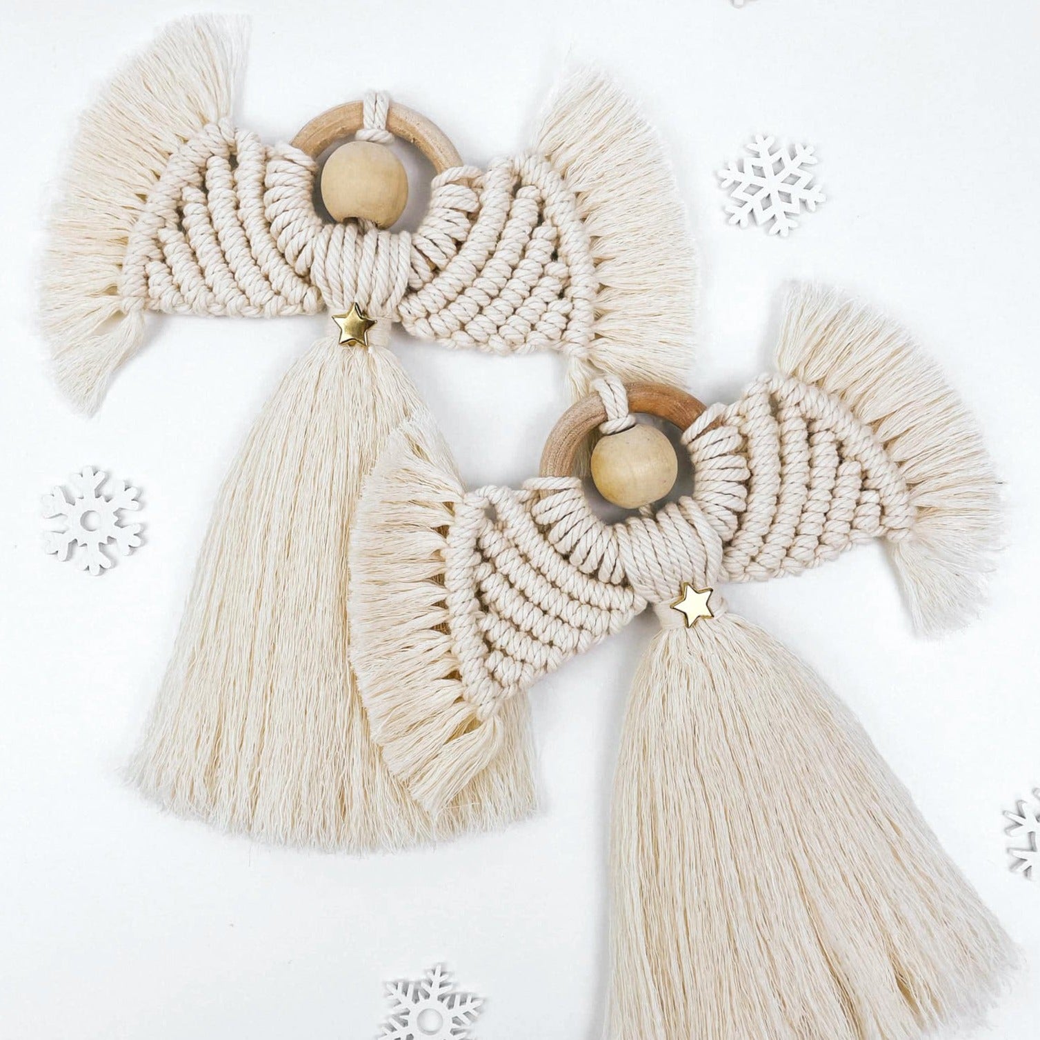 Macrame Christmas Angel Pattern - Guia Digital em PDF e Nós