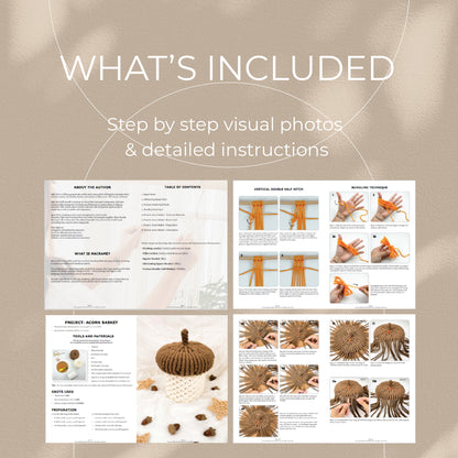 Macrame Acorn Basket - Digital PDF and Knot Guide