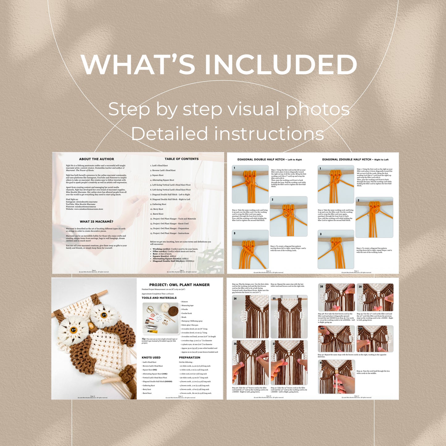 Macrame 3D Lemon - Digital PDF and Knot Guide