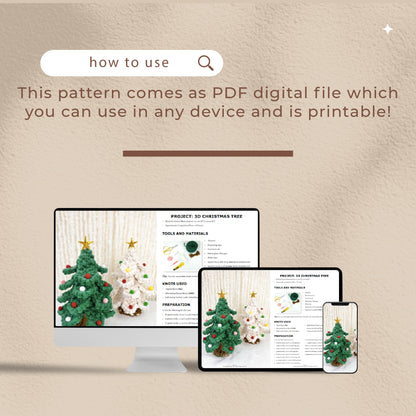 3D Christmas Tree - Digital PDF and Knot Guide