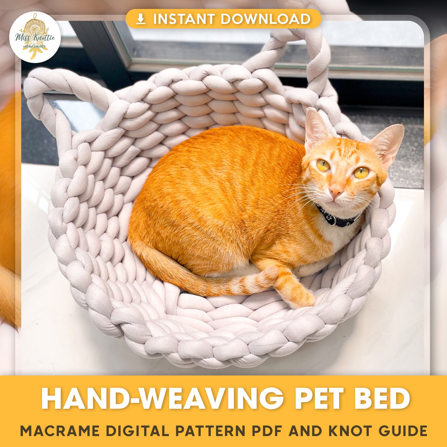 Hand-weaving Pet Bed - Digital PDF and Knot Guide
