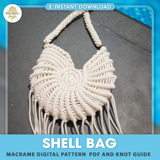 Macrame Shell Bag - Digital PDF and Knot Guide