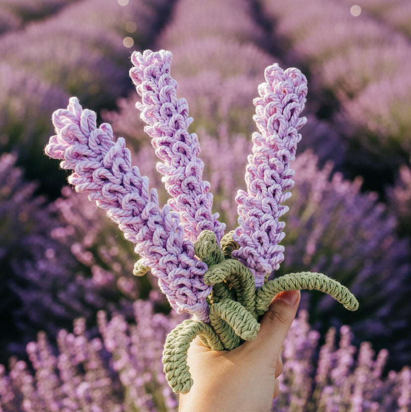 Padrão de Lavanda - PDF Digital e Guia de Nós