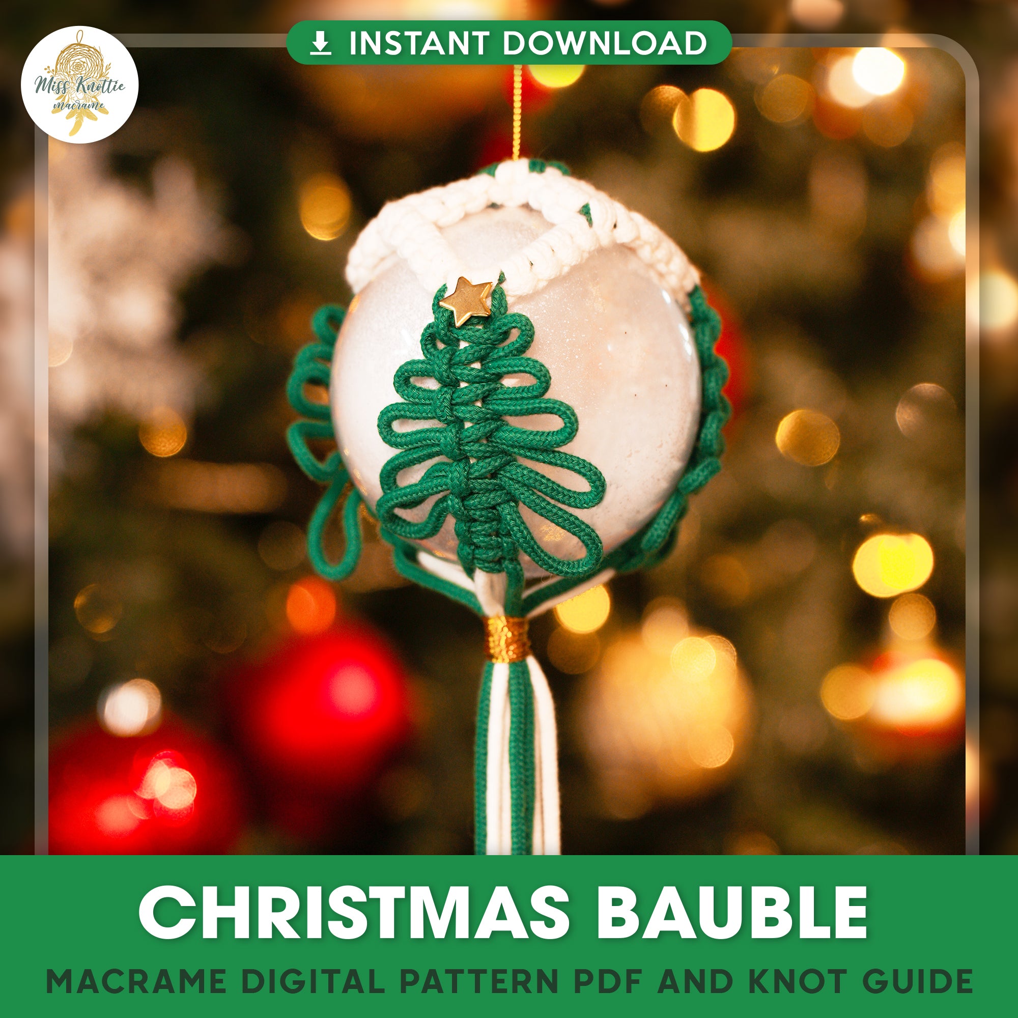 Christmas Bauble/Ball - Digital PDF and Knot Guide