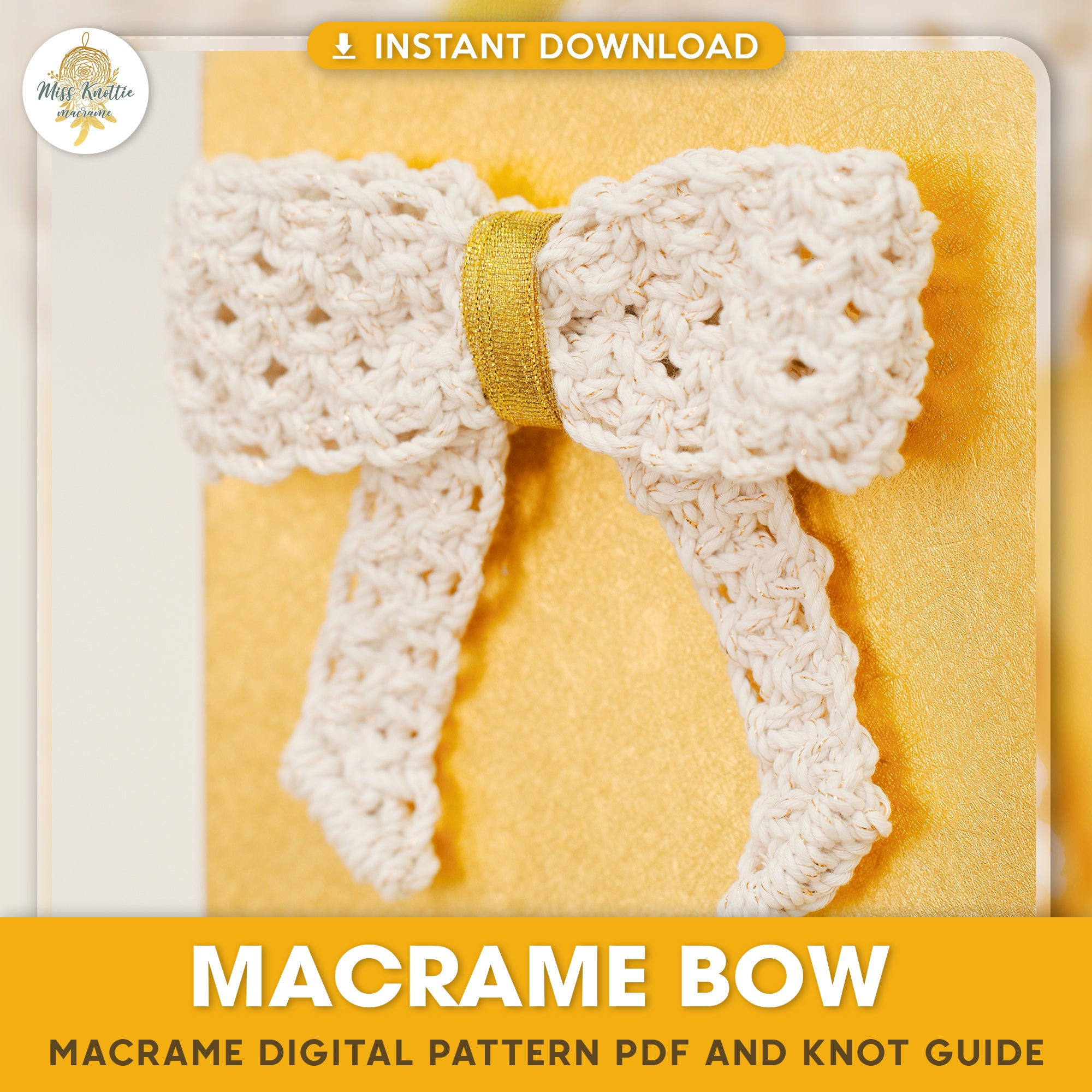 Macrame Bow - Digital PDF and Knot Guide