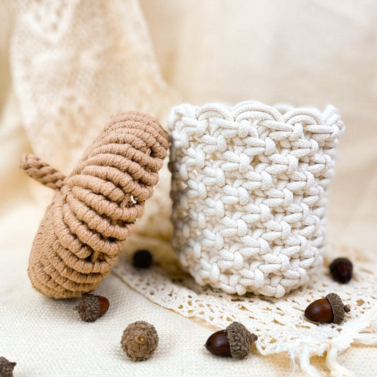(PRE-ORDER) Macrame Acorn Basket - Digital PDF and Knot Guide