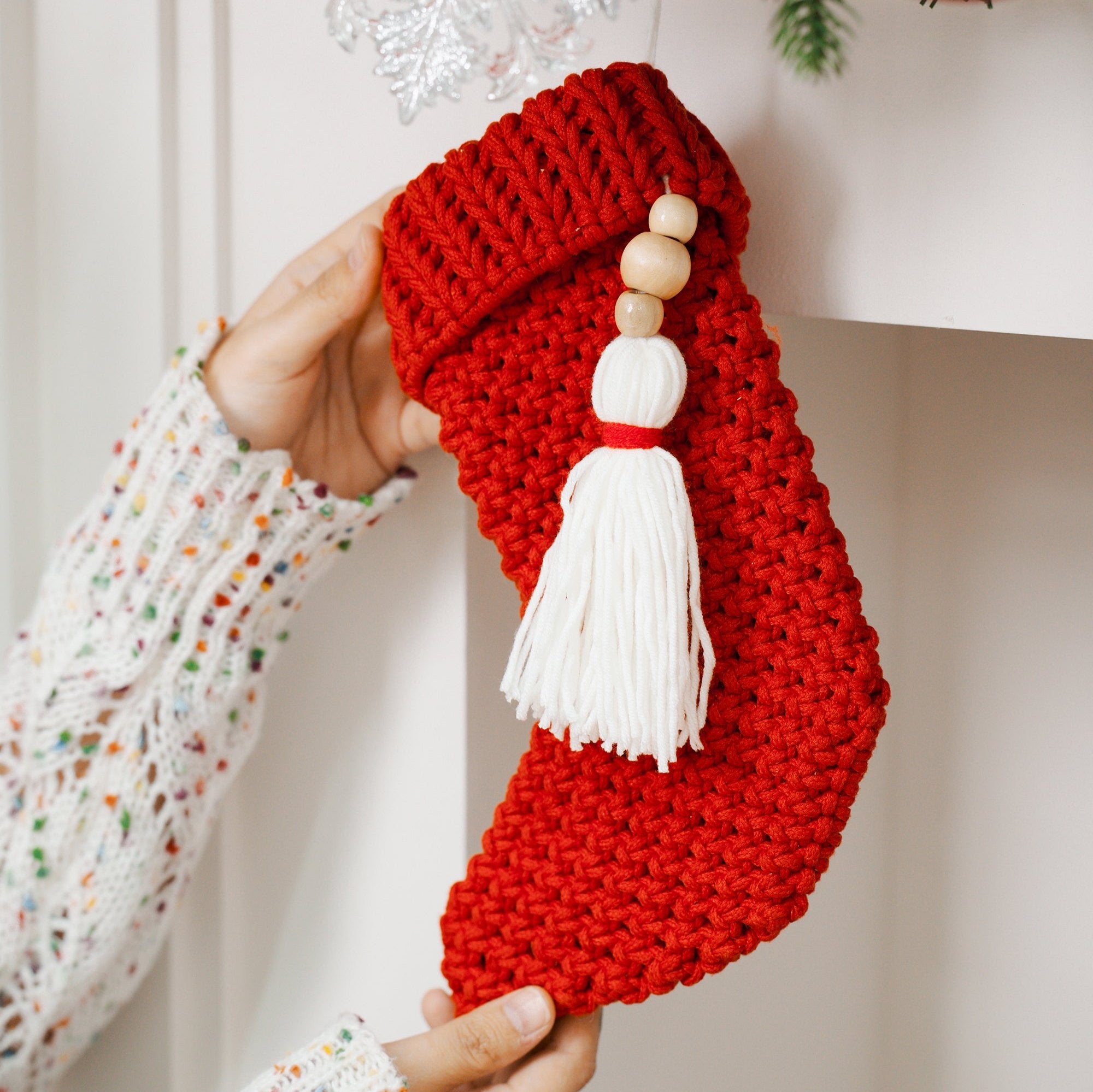 Macrame Christmas Stocking - Digital PDF and Knot Guide