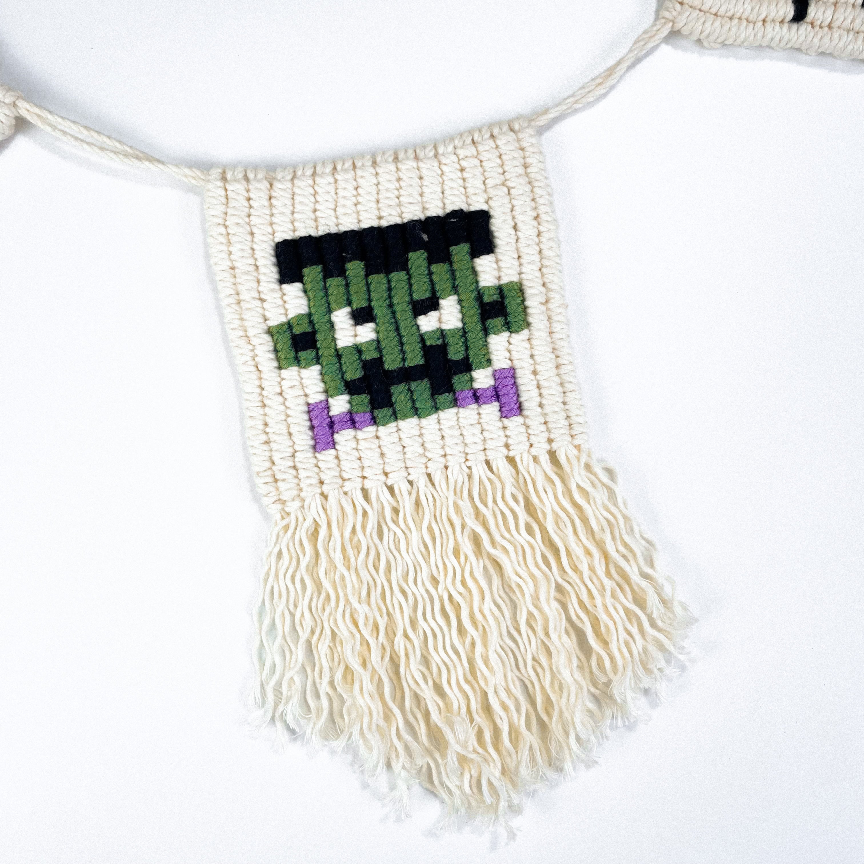 Halloween Pixel Garland - Digital PDF and Knot Guide