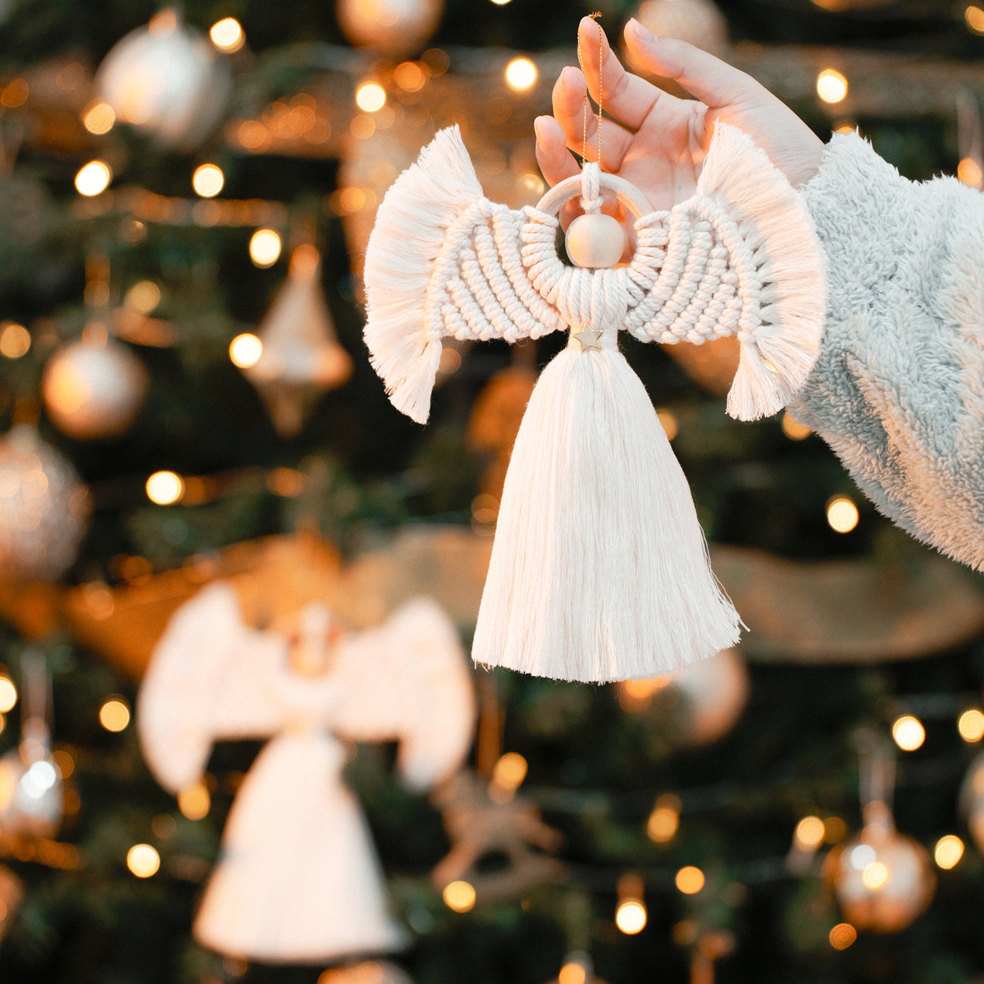 Macrame Christmas Angel Pattern - Digital PDF and Knot Guide