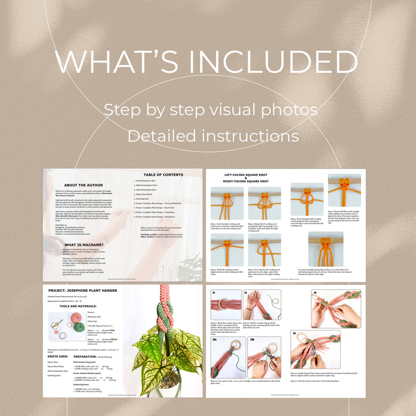 Josephine Plant Hanger - Digital PDF and Knot Guide