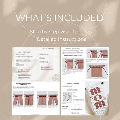 Mom Pixel Pattern - Digital PDF and Knot Guide