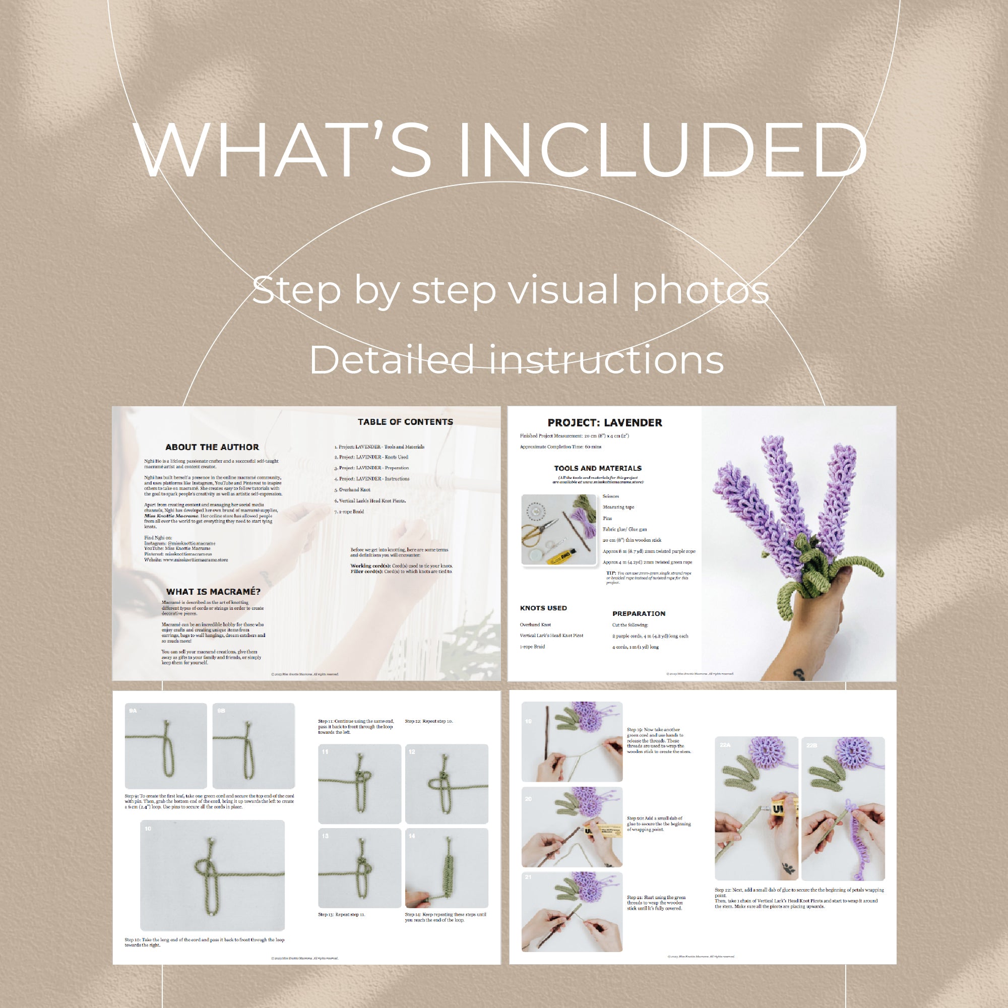 Lavender Pattern - Digital PDF and Knot Guide
