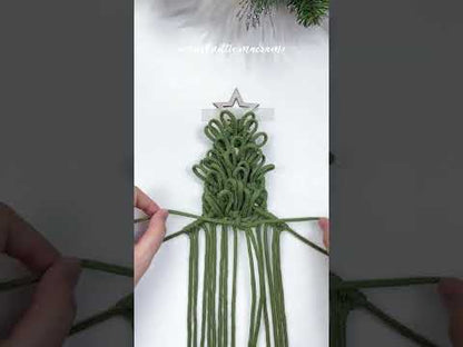 Macrame Fringe árbol de Navidad-PDF digital y guía de nudo