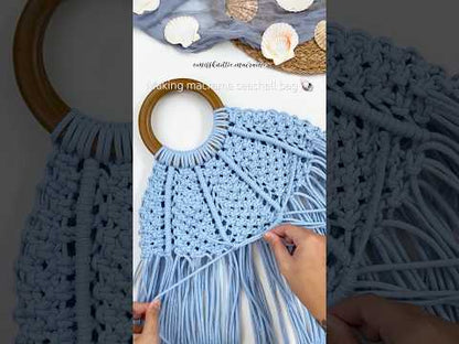 Borsa a conchiglia in macramè - Guida digitale in PDF e istruzioni per i nodi