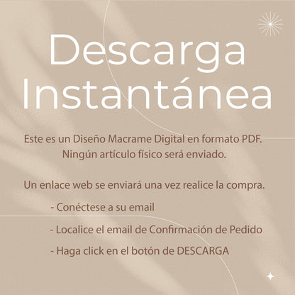 Mini Calabaza - Diseño Macrame Digital en PDF y Guía de Nudos