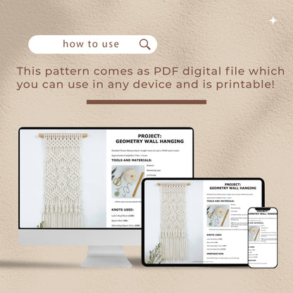Geometry Wall Hanging - Digital PDF and Knot Guide