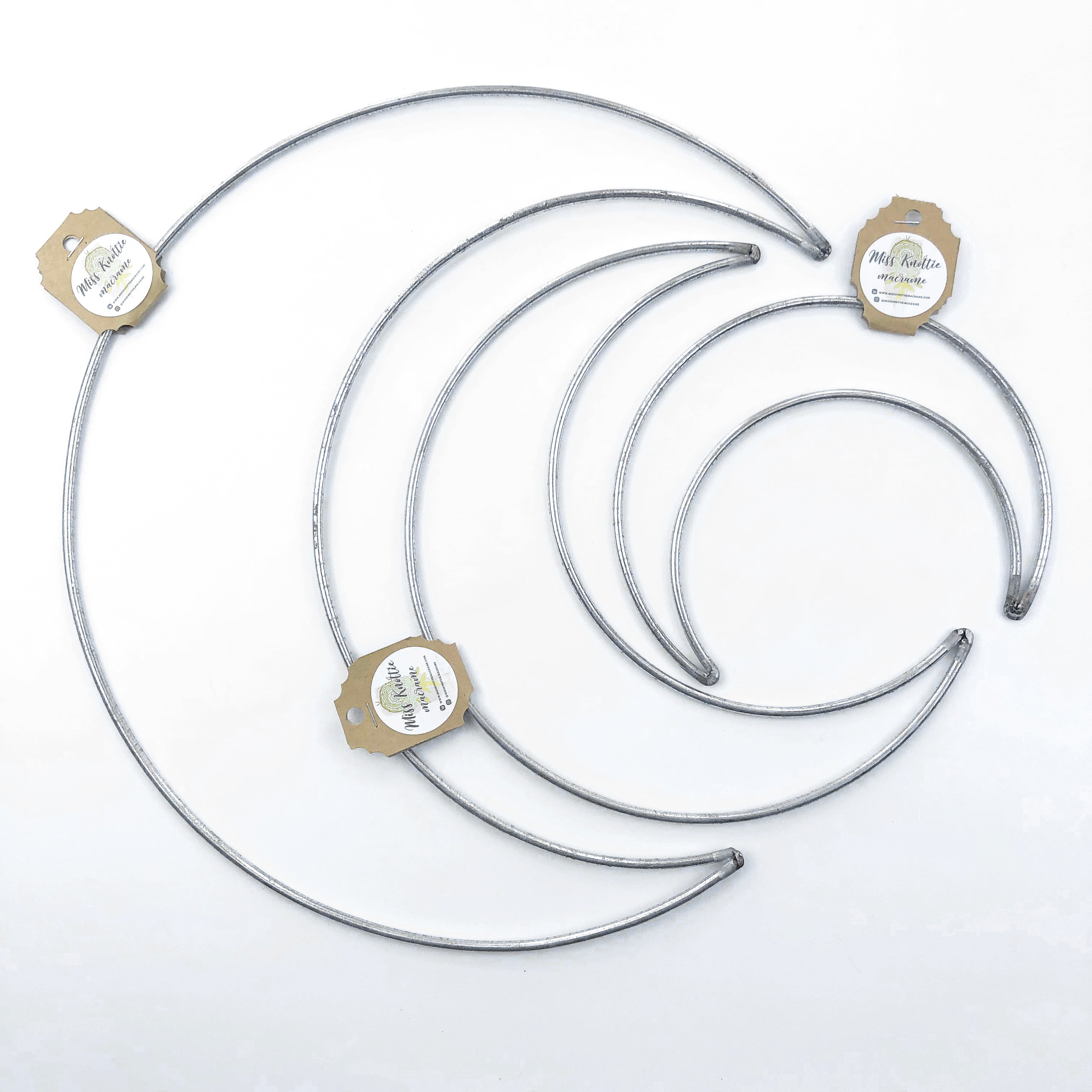 Crescent Moon Shape Metal Hoops