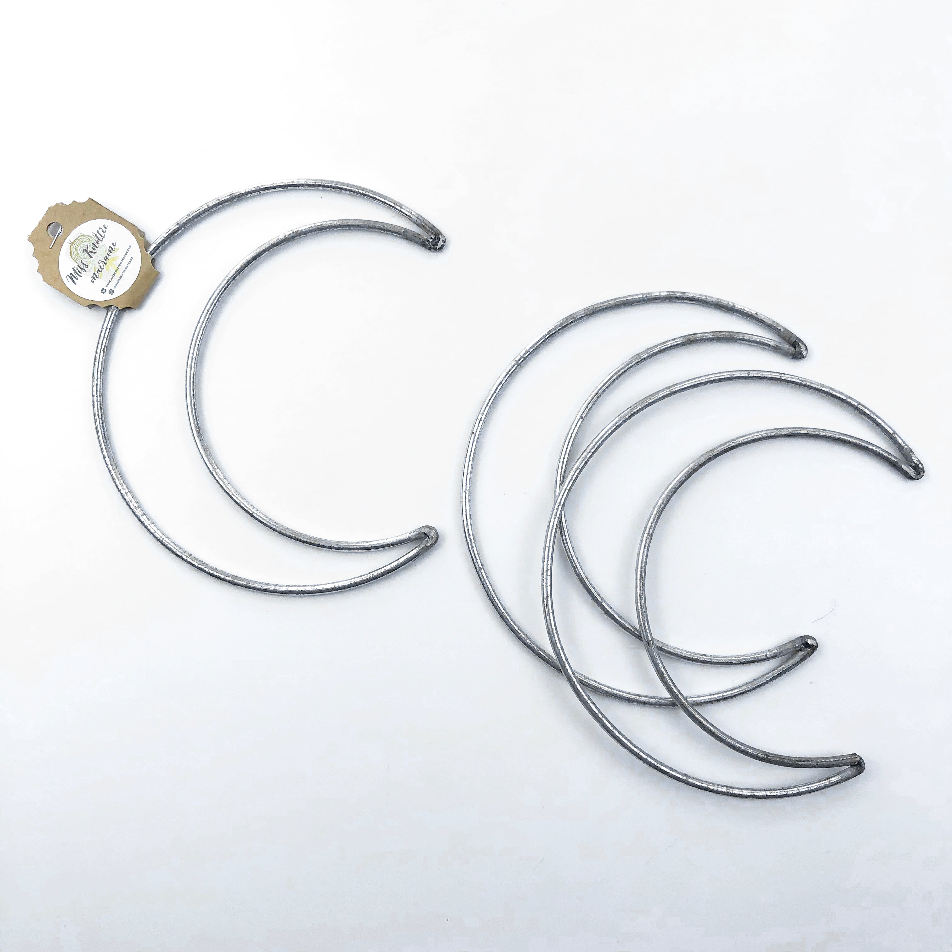 Crescent Moon Shape Metal Hoops