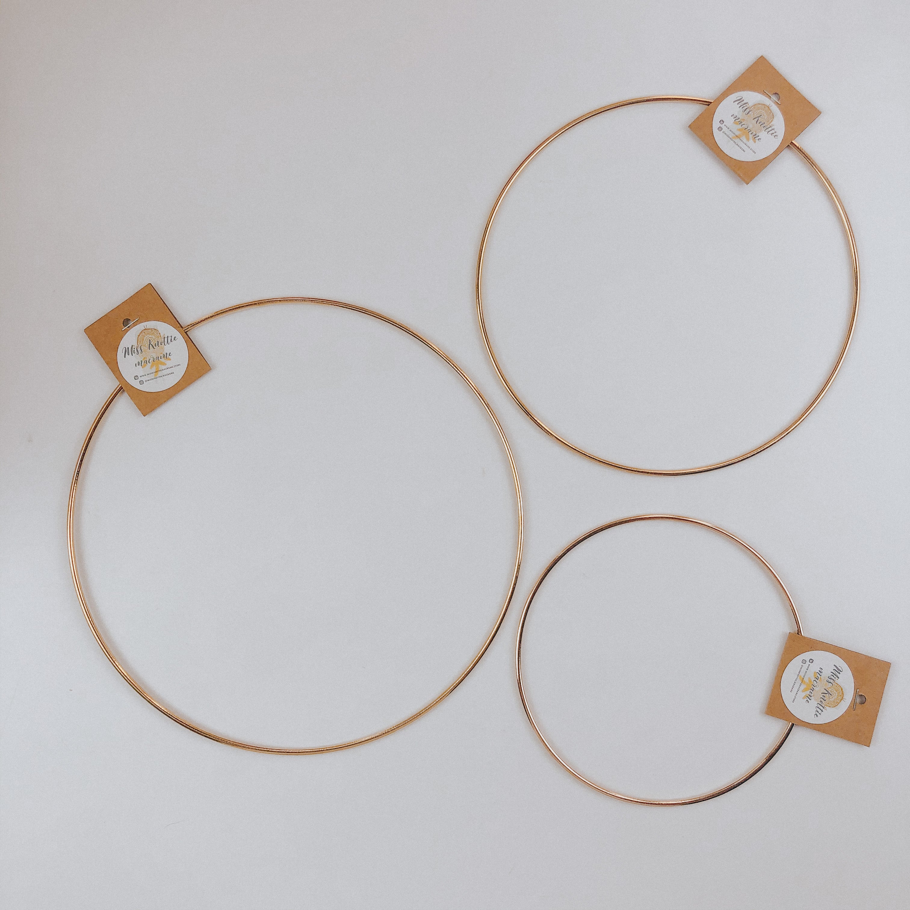 Círculo de bronze dourado Hoop - Muitos tamanhos