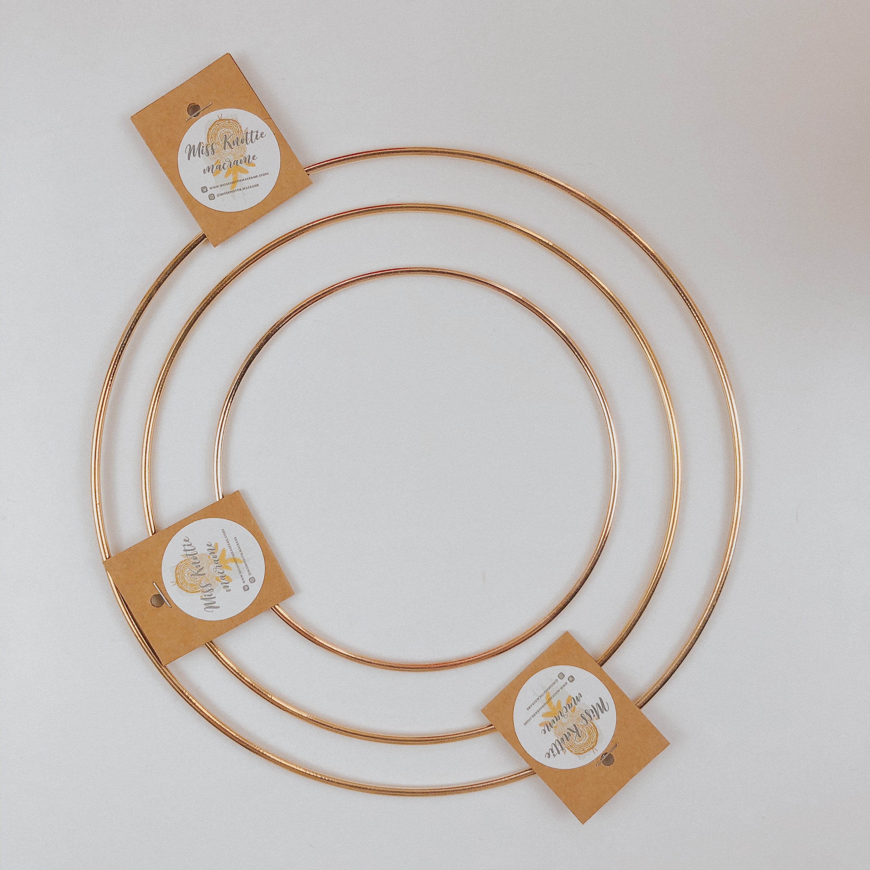 Circle Gold Brass Hoop - Many Sizes