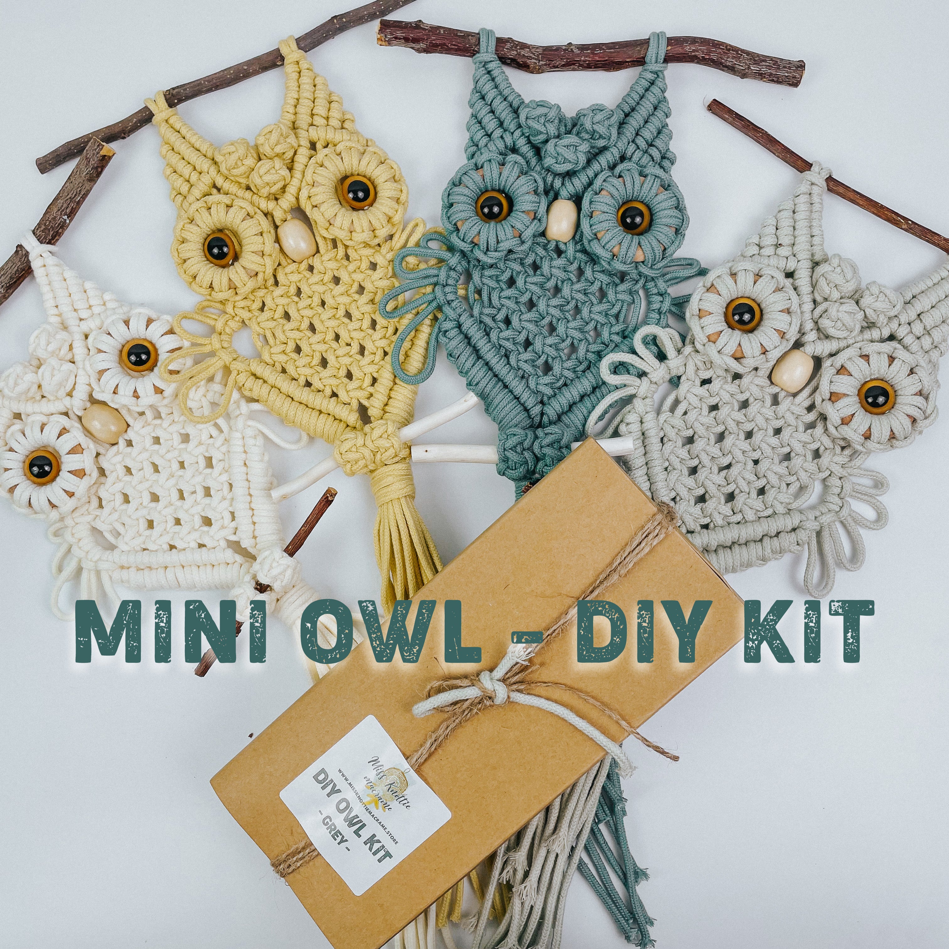 Kit DIY - Mini Coruja - Crie seu próprio Kit