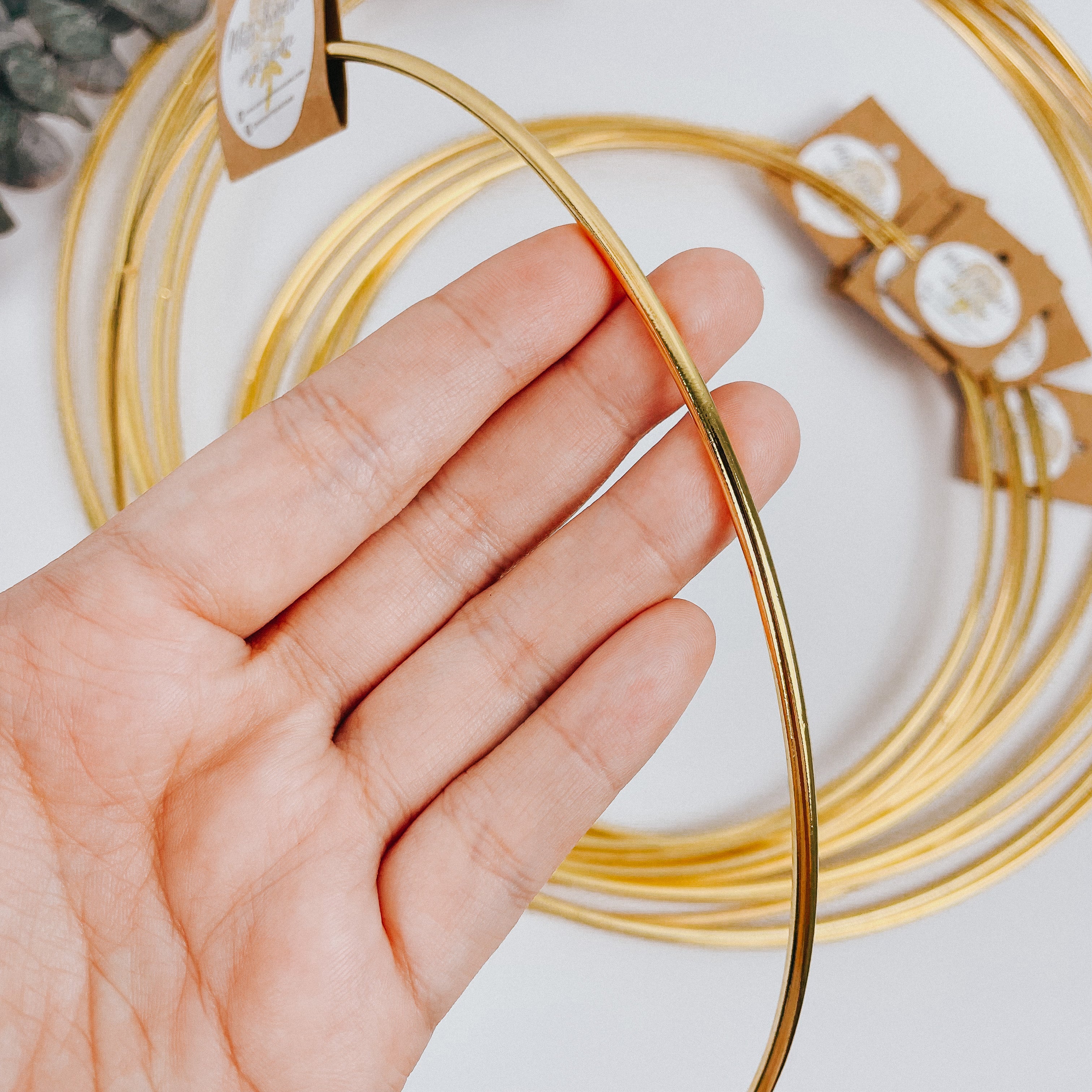 Circle Gold Brass Hoop - Many Sizes