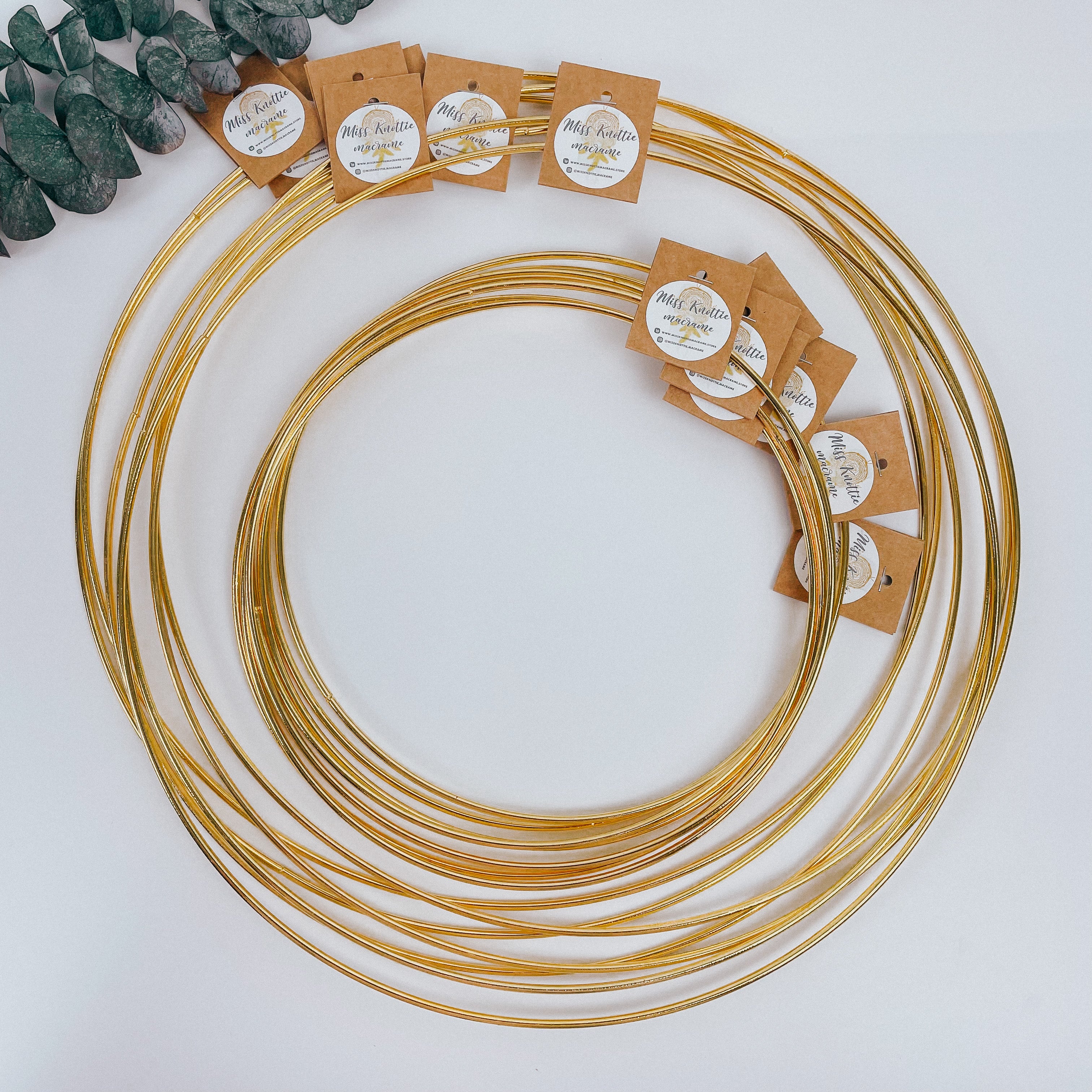 Circle Gold Brass Hoop - viele Größen