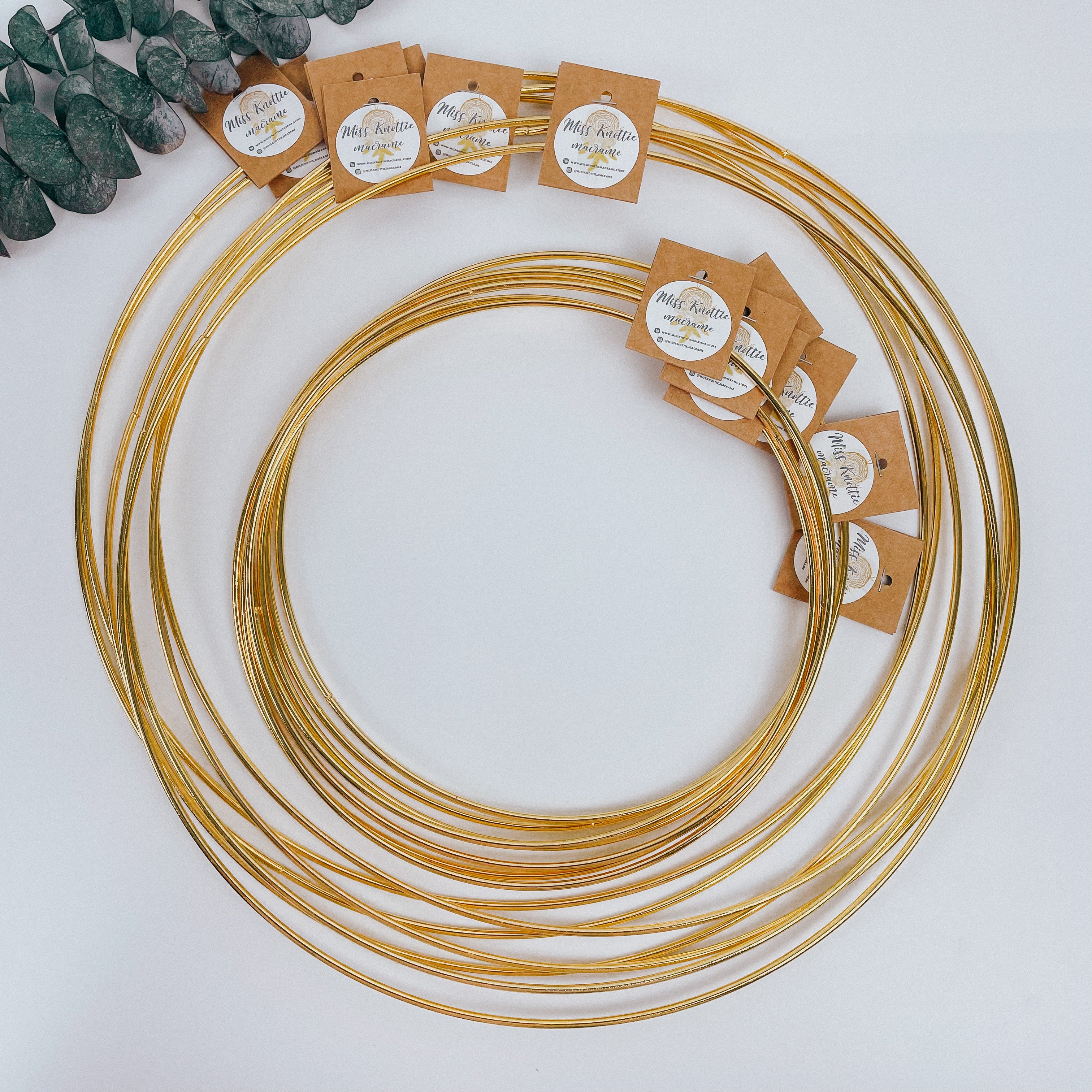 Circle Gold Brass Hoop - Many Sizes