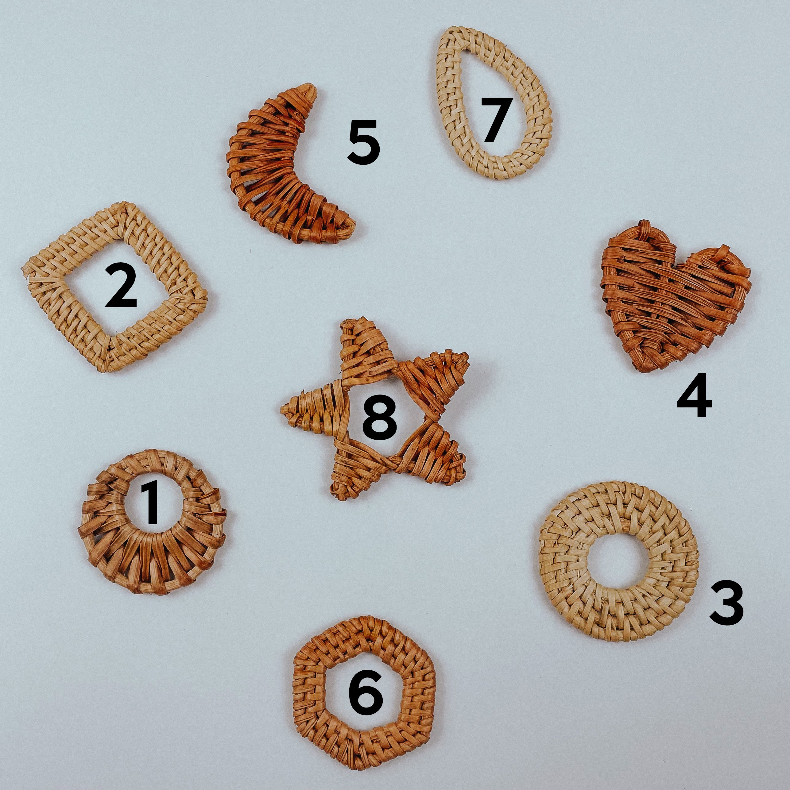 Natural Rattan Wood Earring/Charms