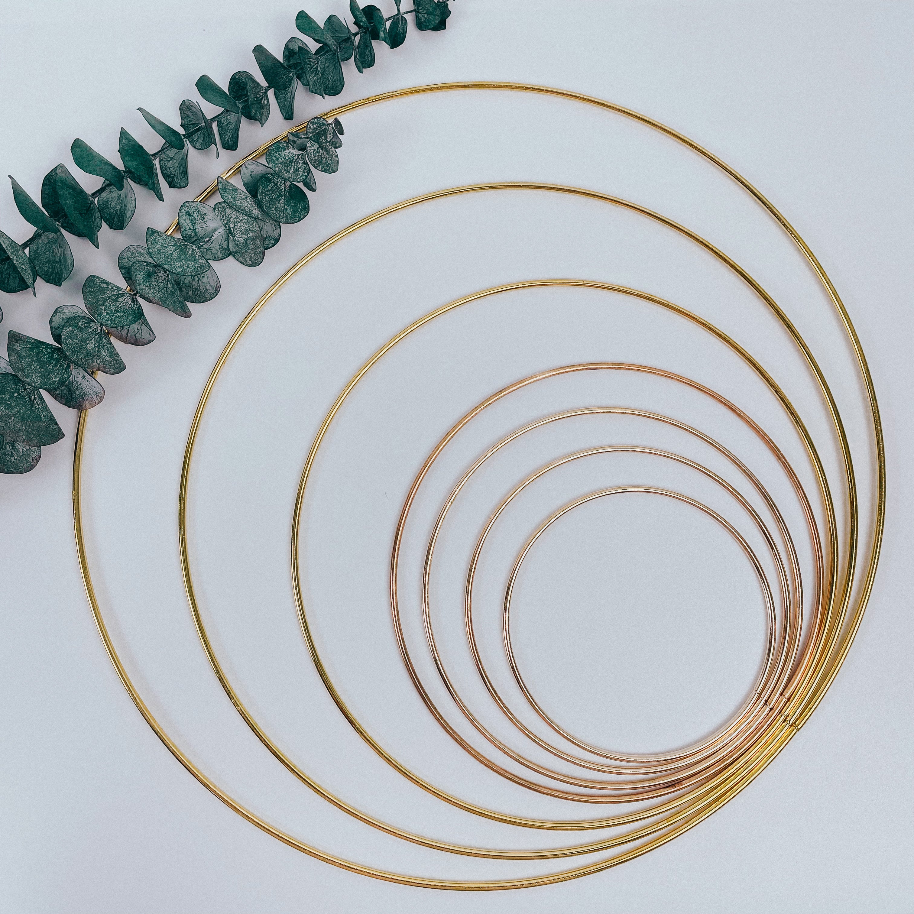Circle Gold Brass Hoop - Many Sizes